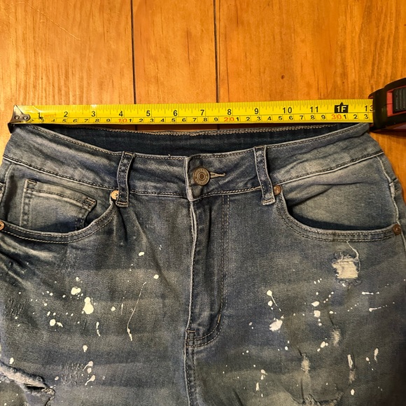 KUNMI Ripped High Waisted Boyfriend Jeans Loose Fit Distressed Stretchy Denim - Picture 4 of 7